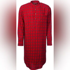 EUC Lee Valley Ireland Men’s Nightshirt, red tartan, size XL